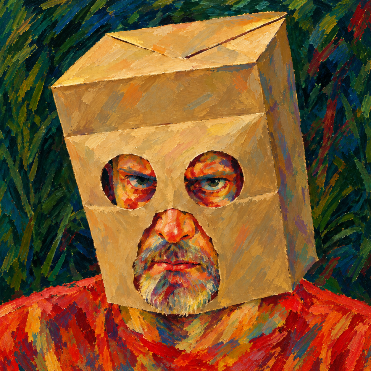 TRUE LAPTOP masked portrait